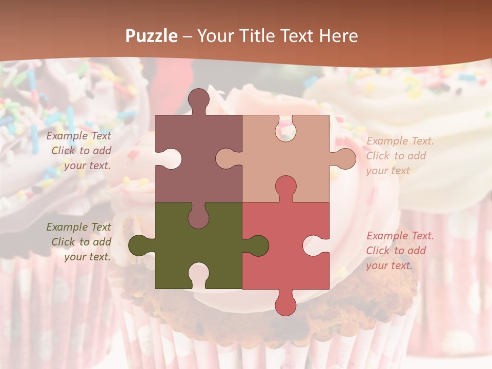 Frosting Cupcake Vanilla PowerPoint Template