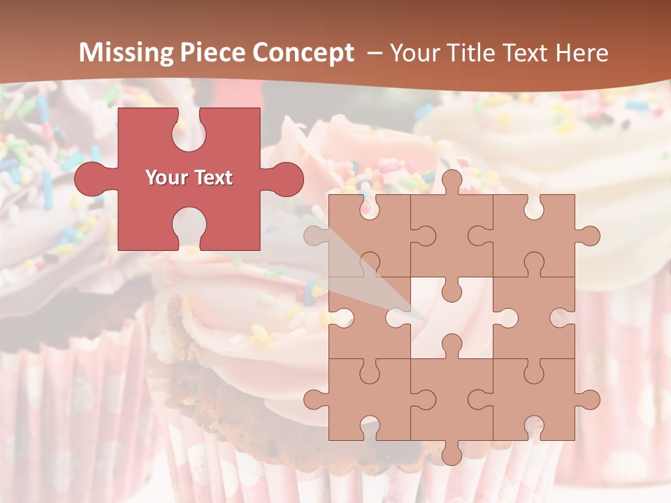 Frosting Cupcake Vanilla PowerPoint Template