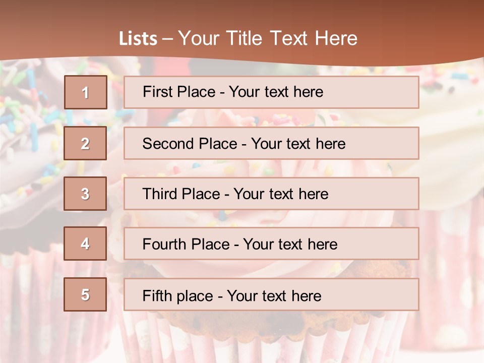 Frosting Cupcake Vanilla PowerPoint Template
