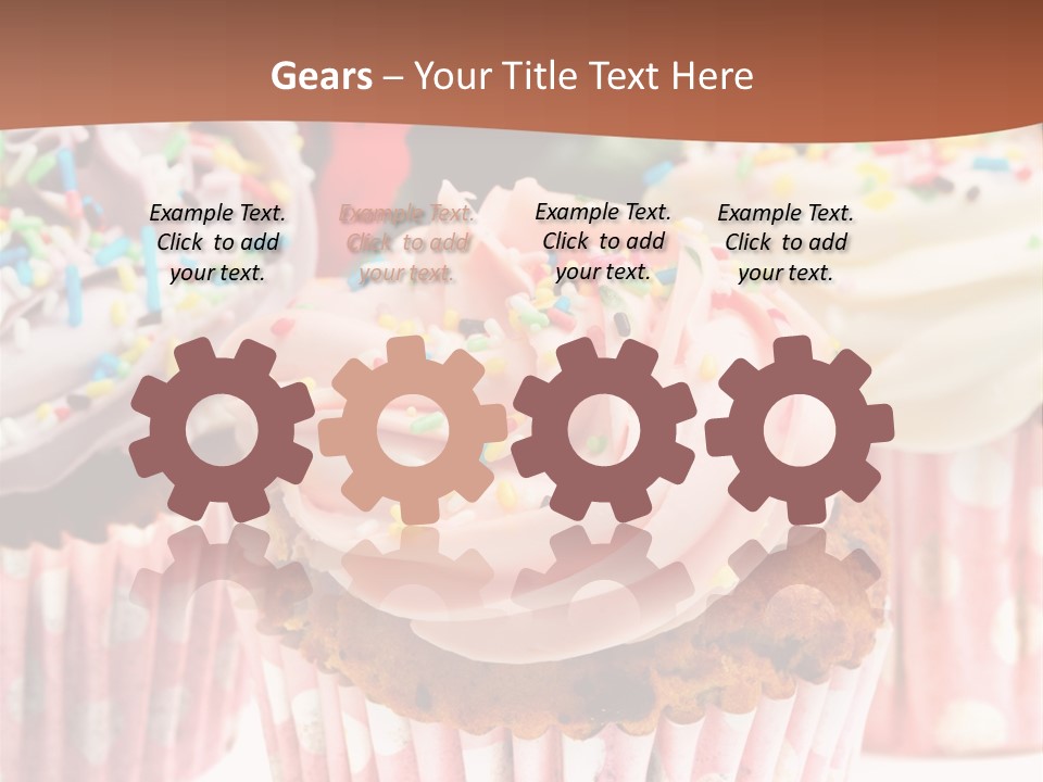 Frosting Cupcake Vanilla PowerPoint Template