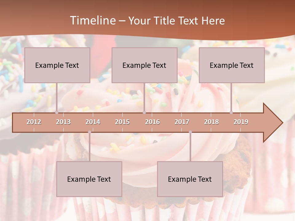 Frosting Cupcake Vanilla PowerPoint Template