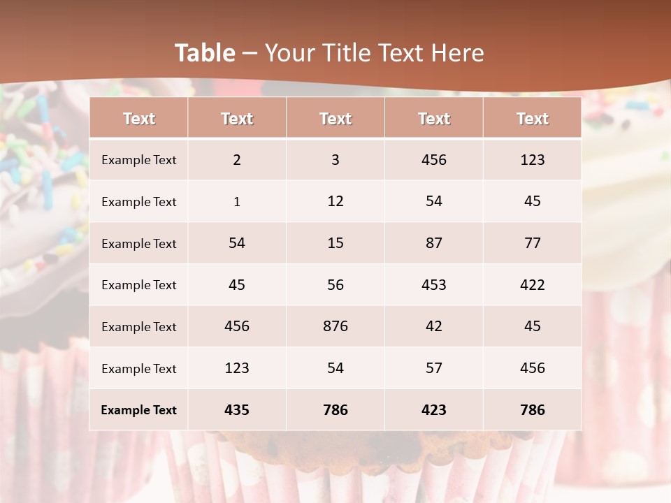 Frosting Cupcake Vanilla PowerPoint Template