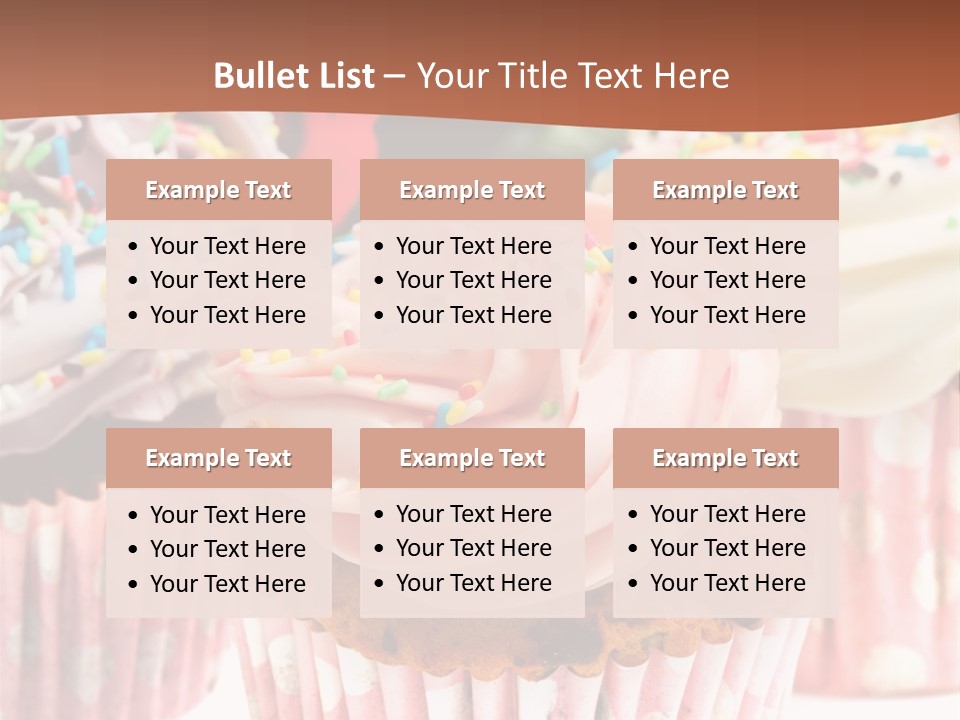 Frosting Cupcake Vanilla PowerPoint Template