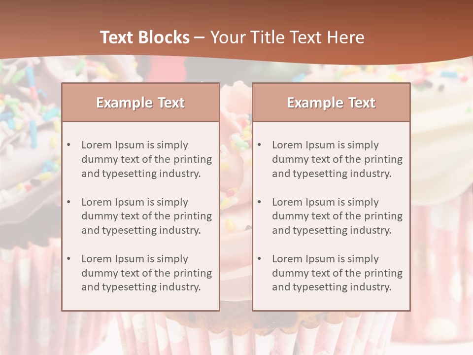 Frosting Cupcake Vanilla PowerPoint Template
