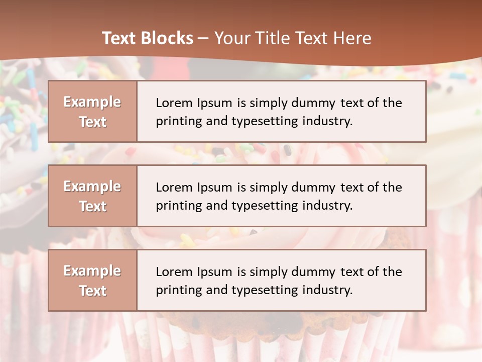 Frosting Cupcake Vanilla PowerPoint Template