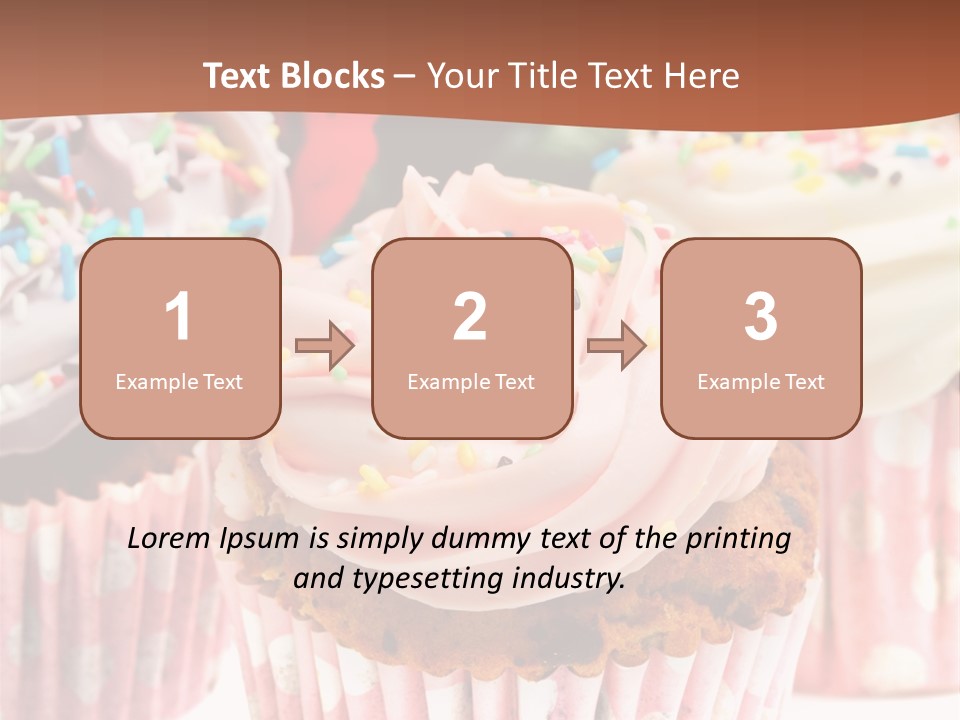 Frosting Cupcake Vanilla PowerPoint Template