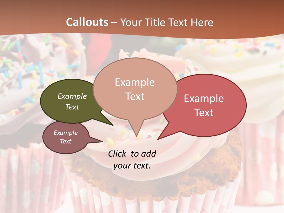 Frosting Cupcake Vanilla PowerPoint Template