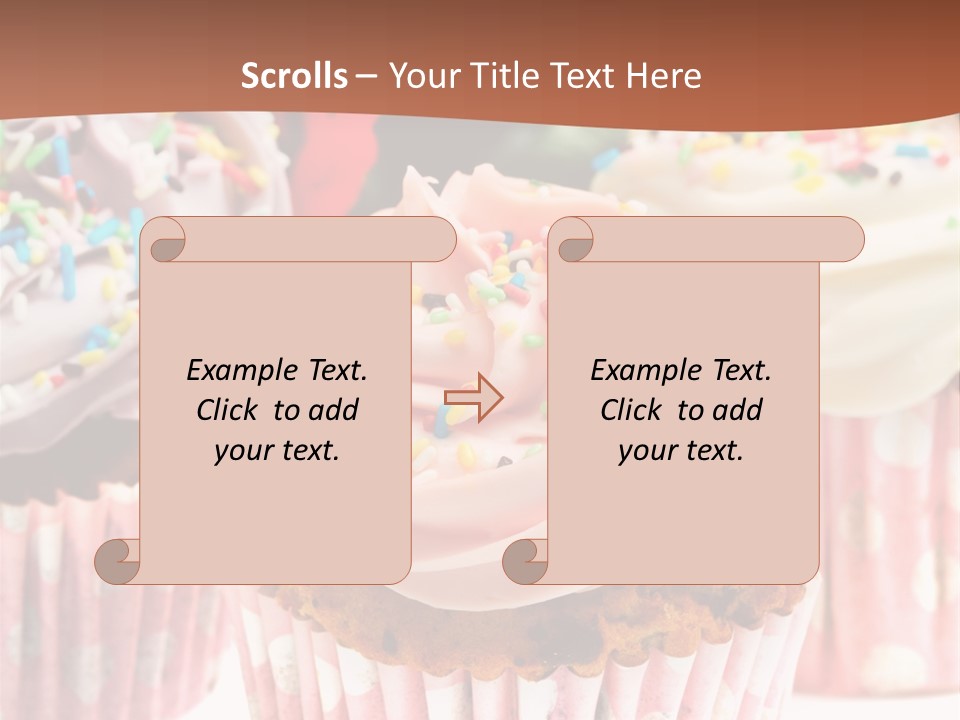 Frosting Cupcake Vanilla PowerPoint Template