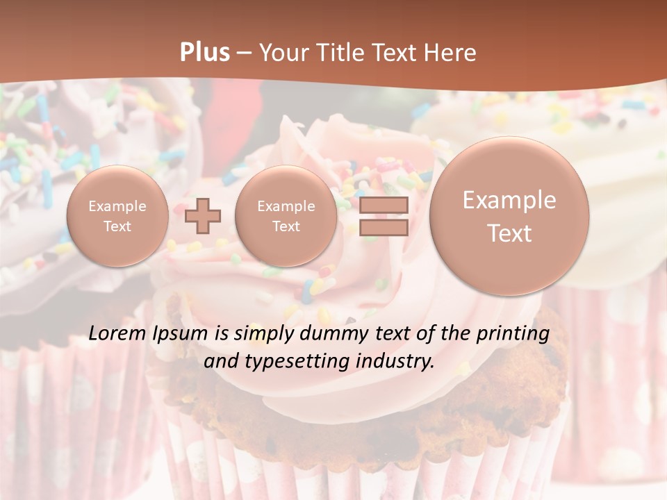 Frosting Cupcake Vanilla PowerPoint Template