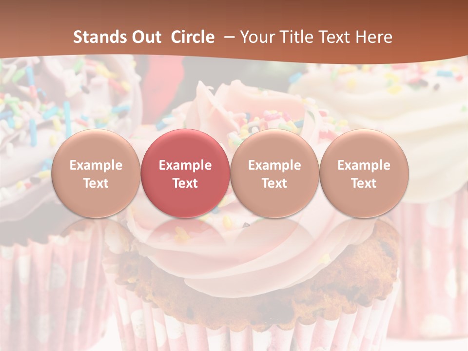 Frosting Cupcake Vanilla PowerPoint Template
