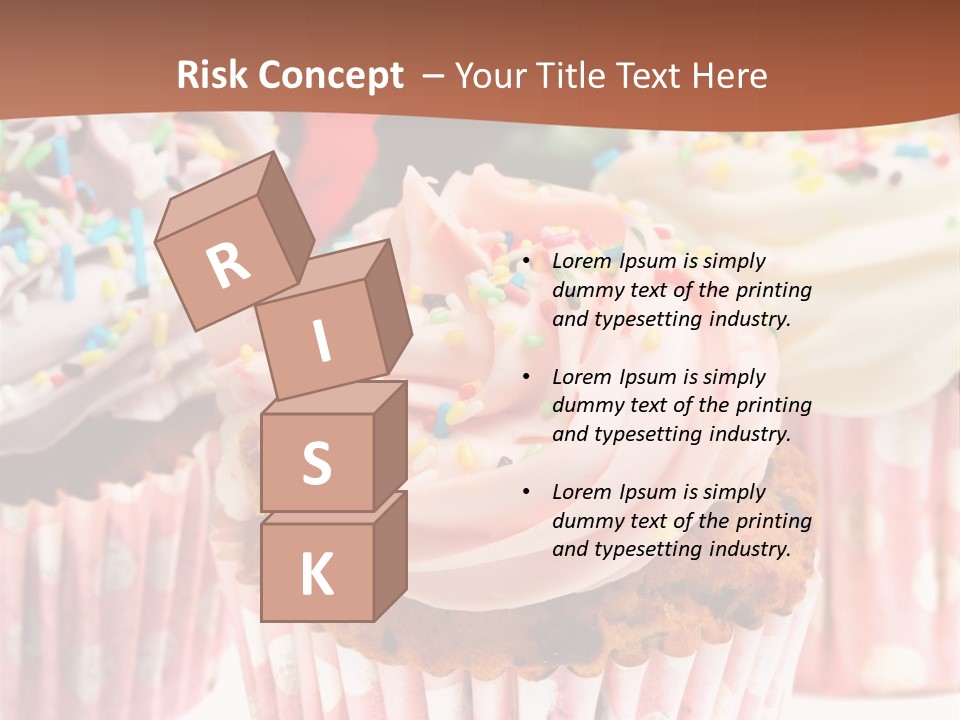 Frosting Cupcake Vanilla PowerPoint Template