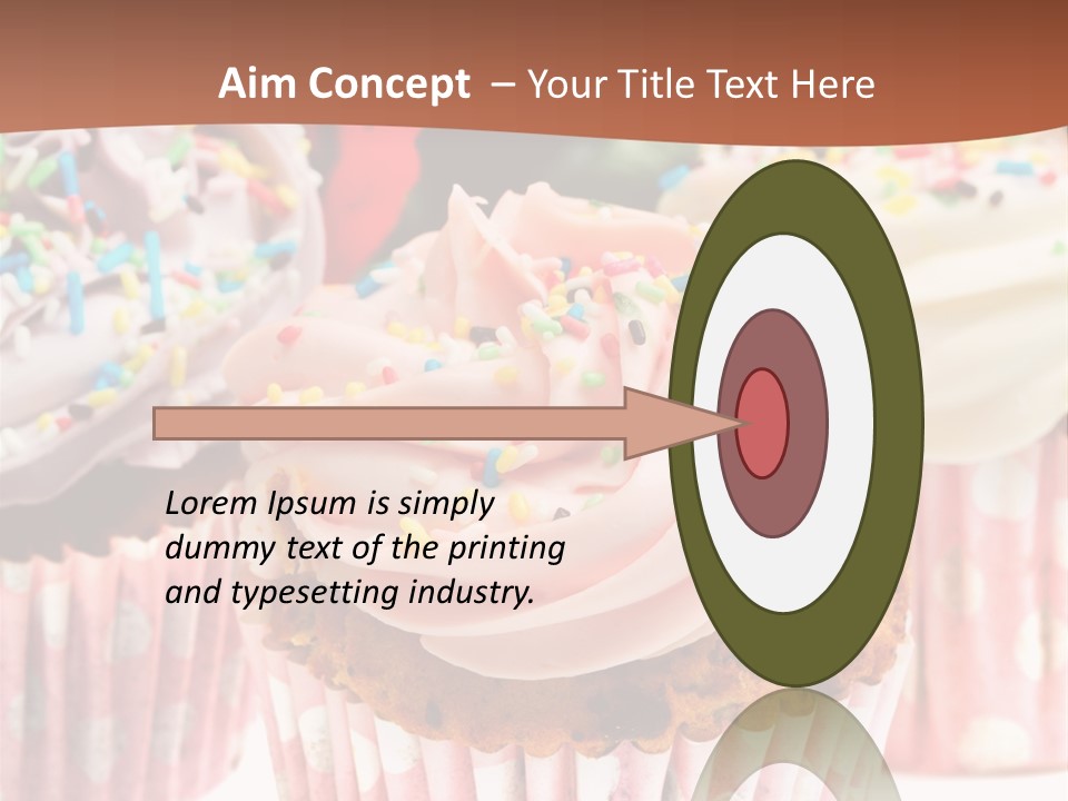 Frosting Cupcake Vanilla PowerPoint Template