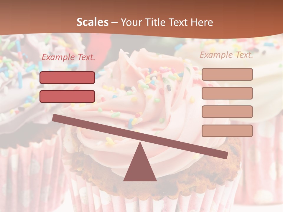 Frosting Cupcake Vanilla PowerPoint Template
