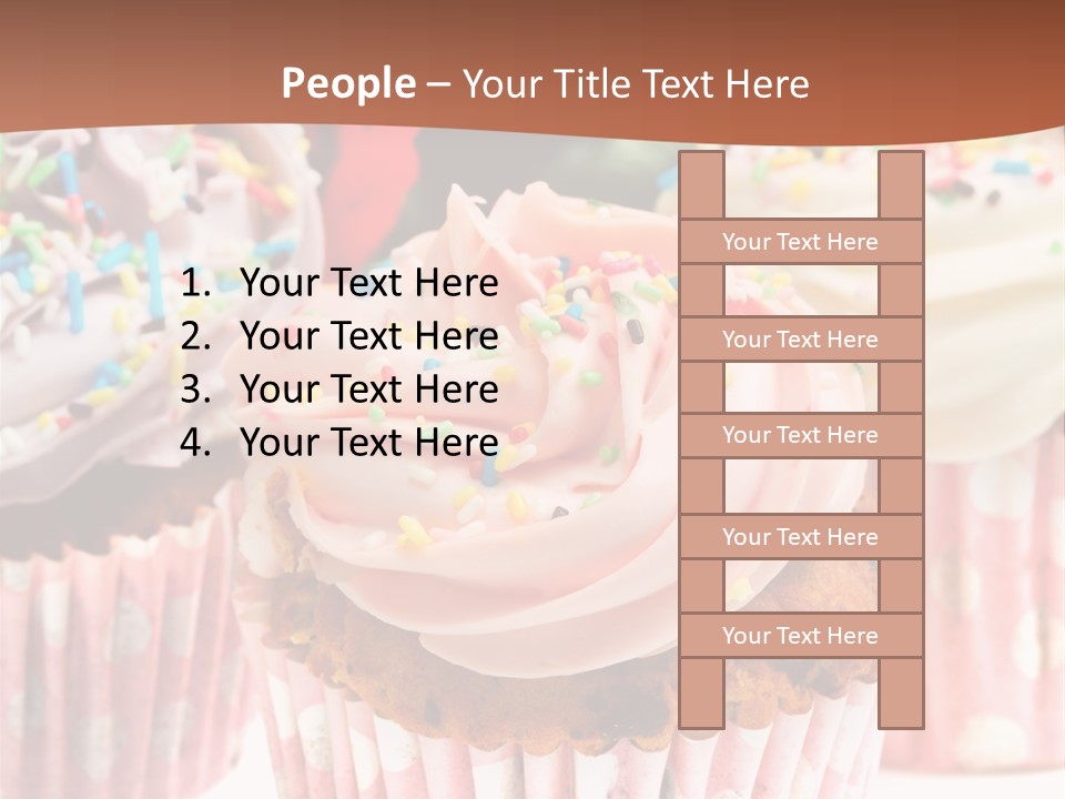 Frosting Cupcake Vanilla PowerPoint Template