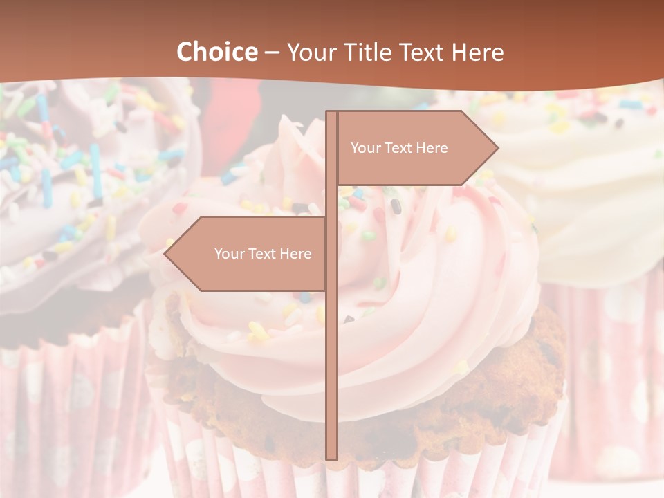 Frosting Cupcake Vanilla PowerPoint Template