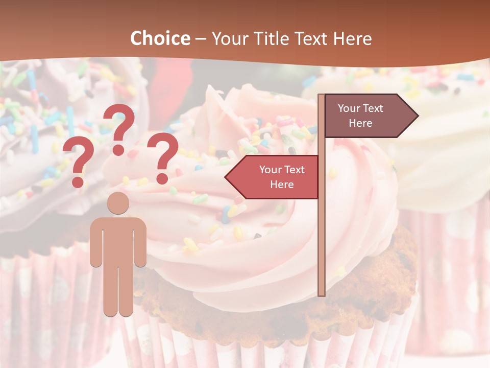 Frosting Cupcake Vanilla PowerPoint Template