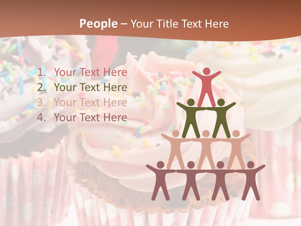 Frosting Cupcake Vanilla PowerPoint Template