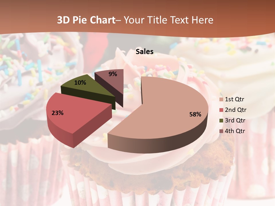 Frosting Cupcake Vanilla PowerPoint Template