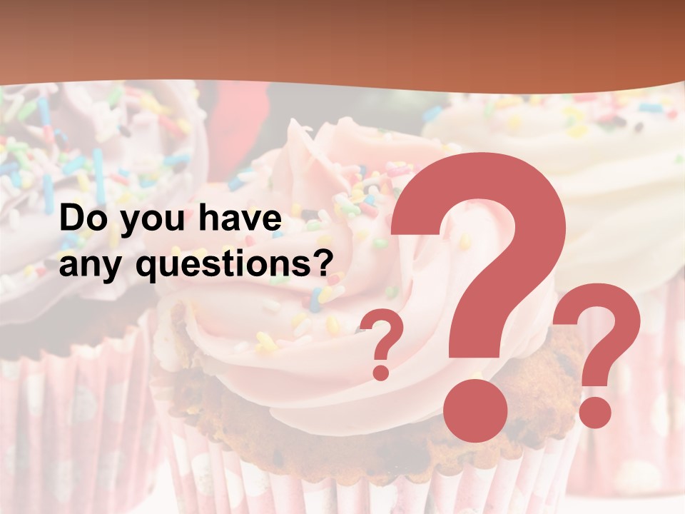 Frosting Cupcake Vanilla PowerPoint Template