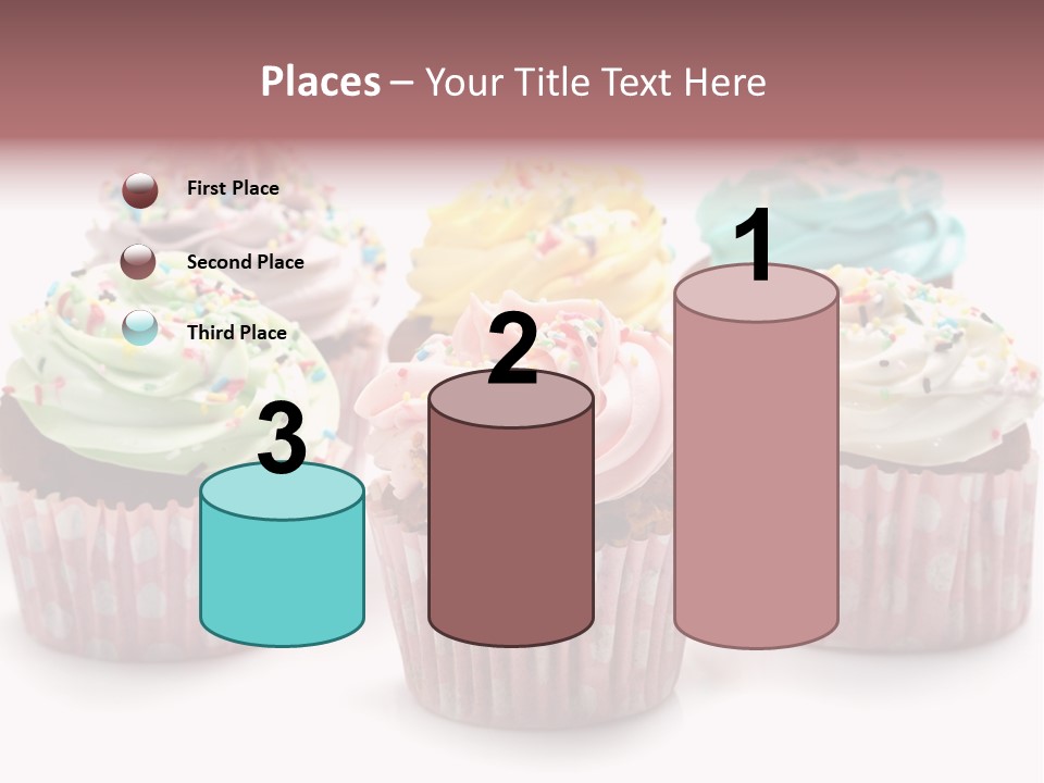 Cupcake Food Red PowerPoint Template