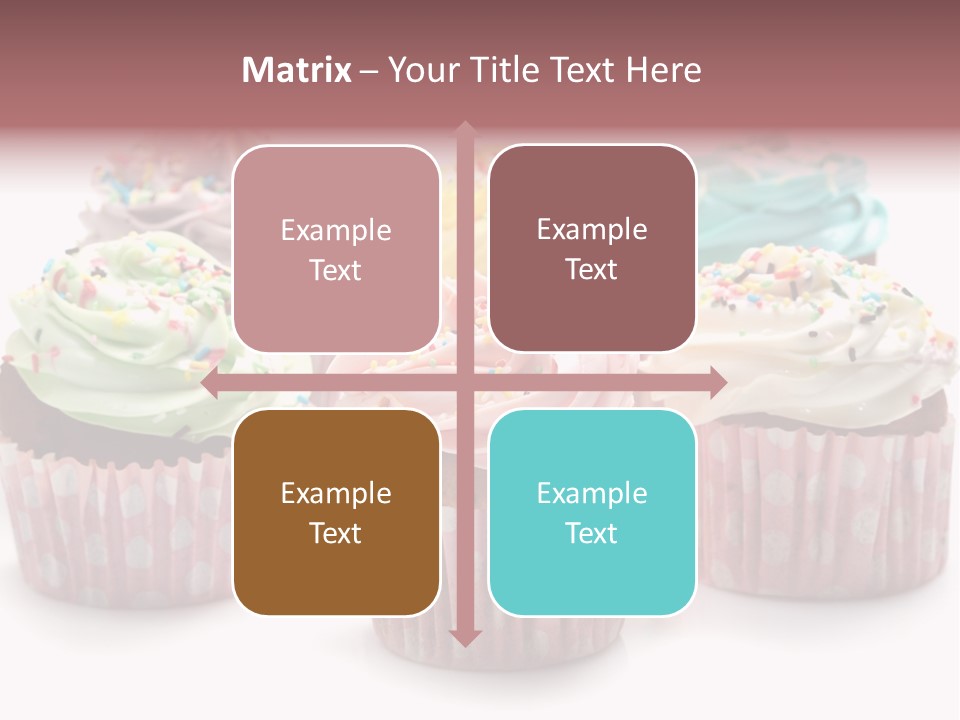 Cupcake Food Red PowerPoint Template