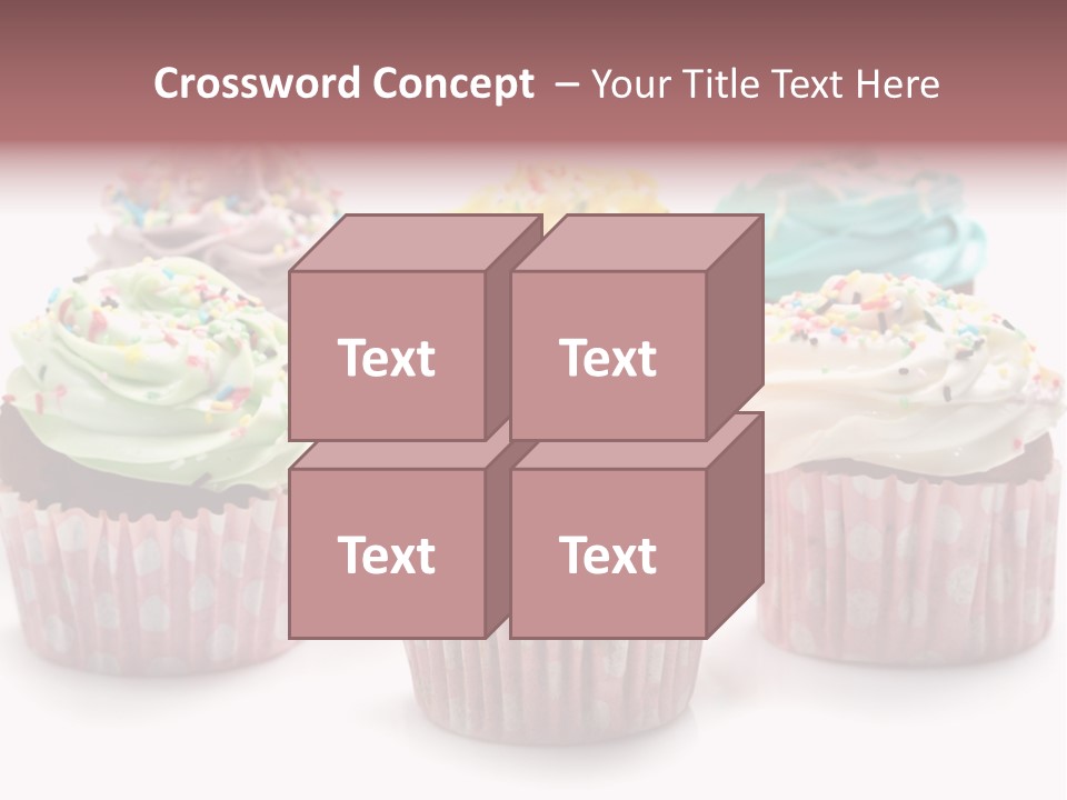 Cupcake Food Red PowerPoint Template