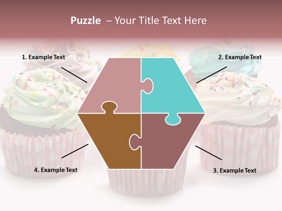 Cupcake Food Red PowerPoint Template