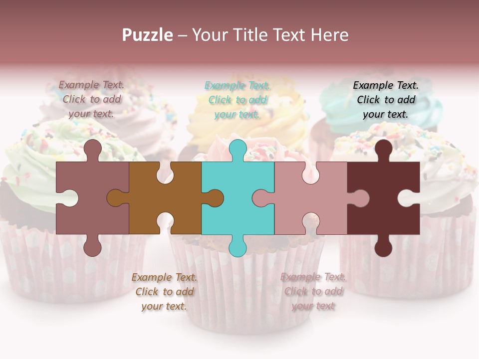 Cupcake Food Red PowerPoint Template