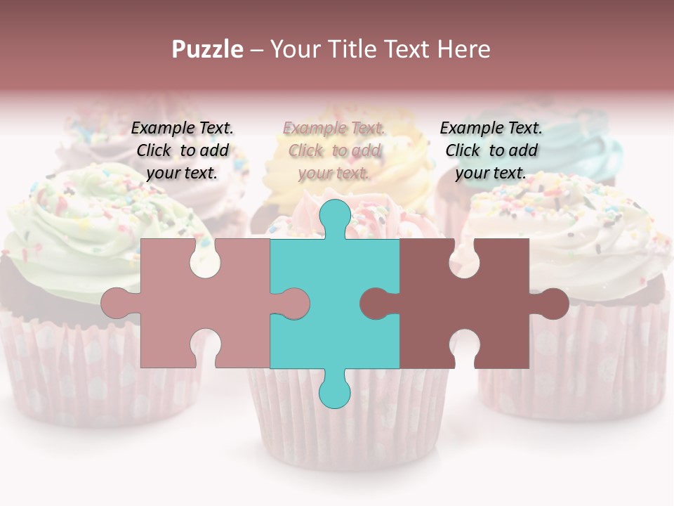 Cupcake Food Red PowerPoint Template