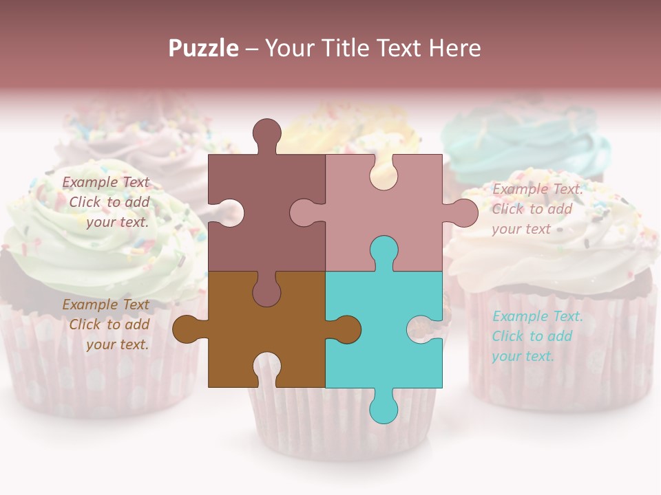 Cupcake Food Red PowerPoint Template