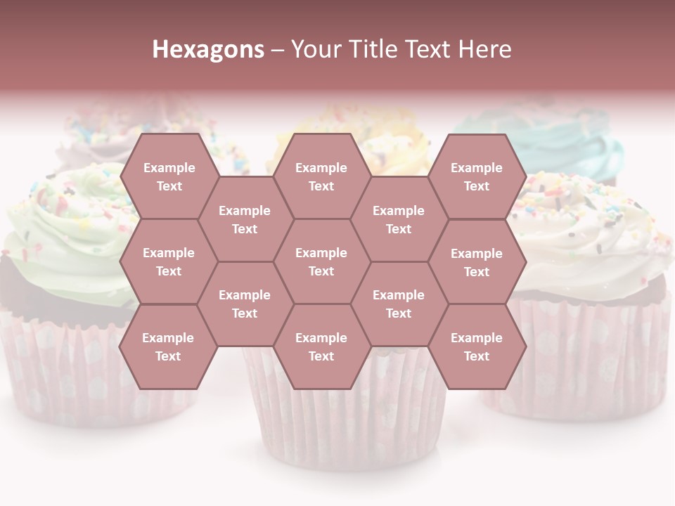 Cupcake Food Red PowerPoint Template