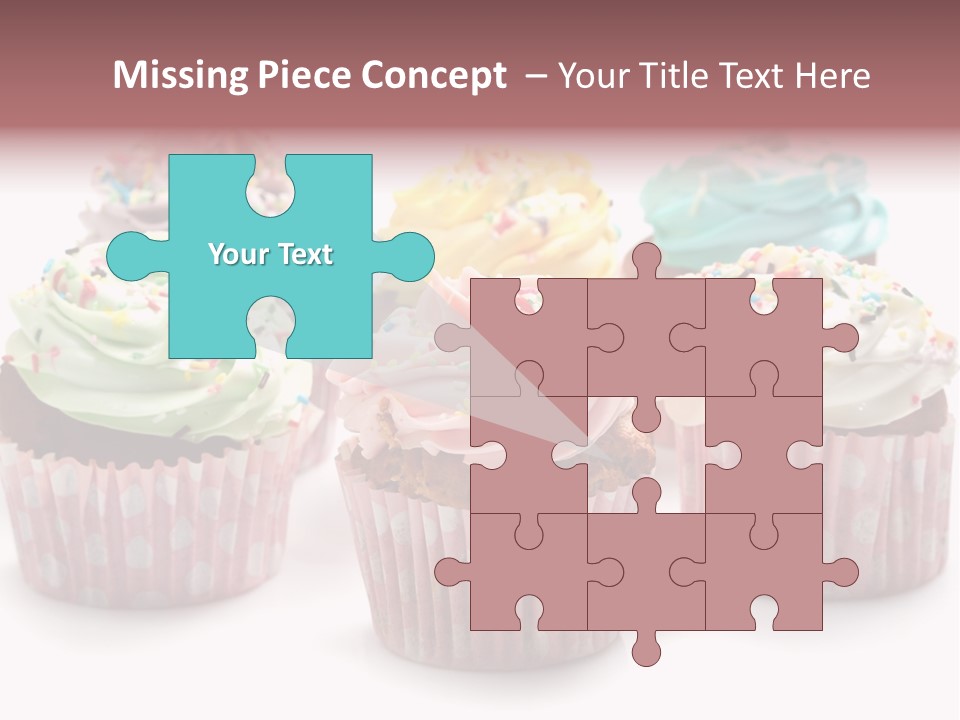 Cupcake Food Red PowerPoint Template