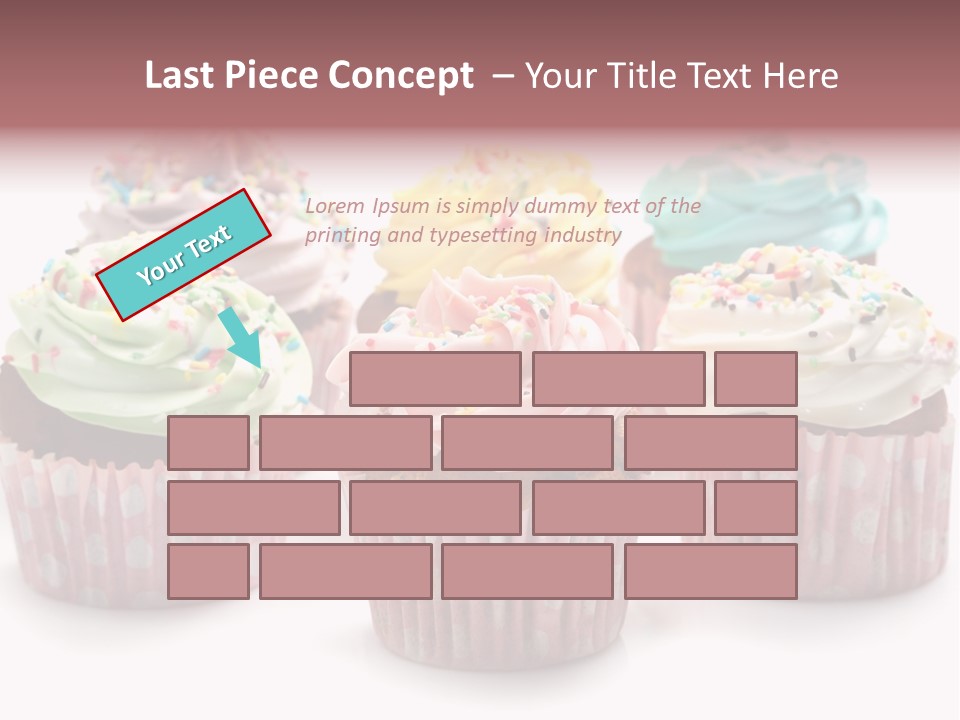 Cupcake Food Red PowerPoint Template