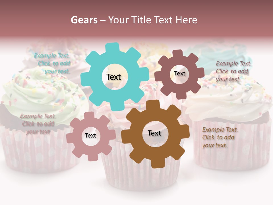 Cupcake Food Red PowerPoint Template