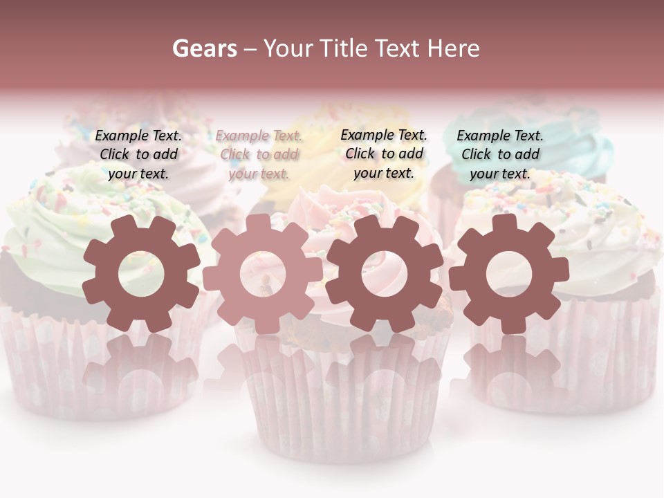 Cupcake Food Red PowerPoint Template