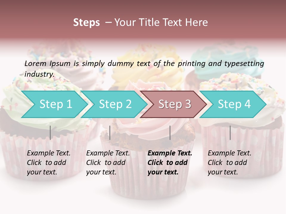 Cupcake Food Red PowerPoint Template