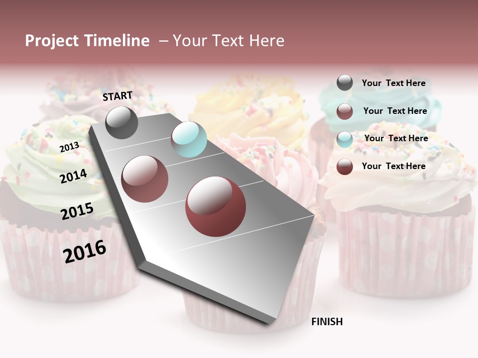 Cupcake Food Red PowerPoint Template