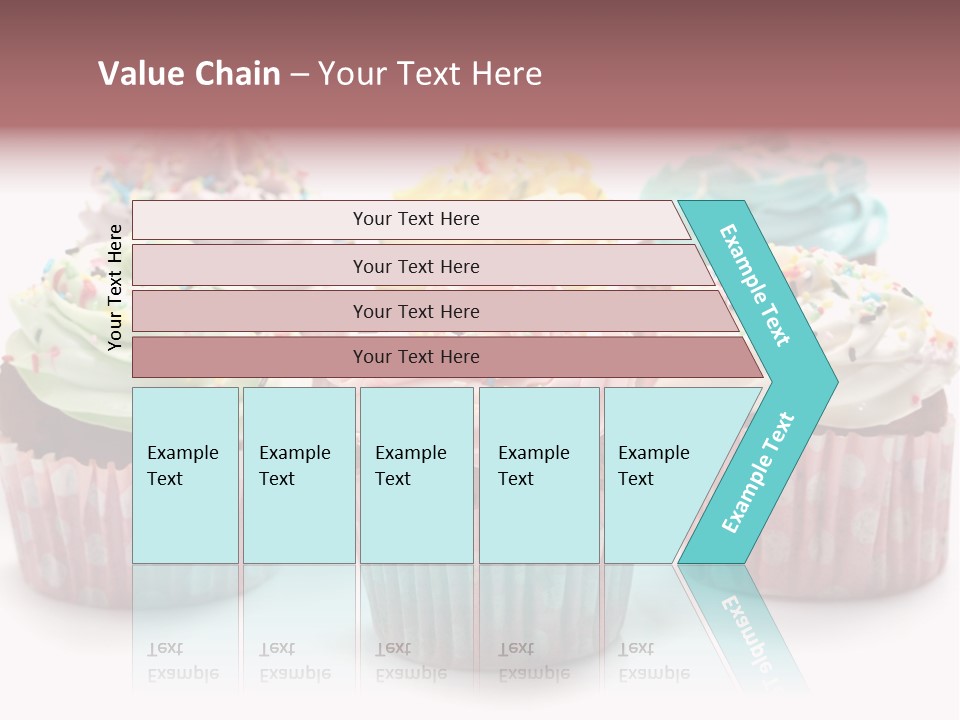 Cupcake Food Red PowerPoint Template