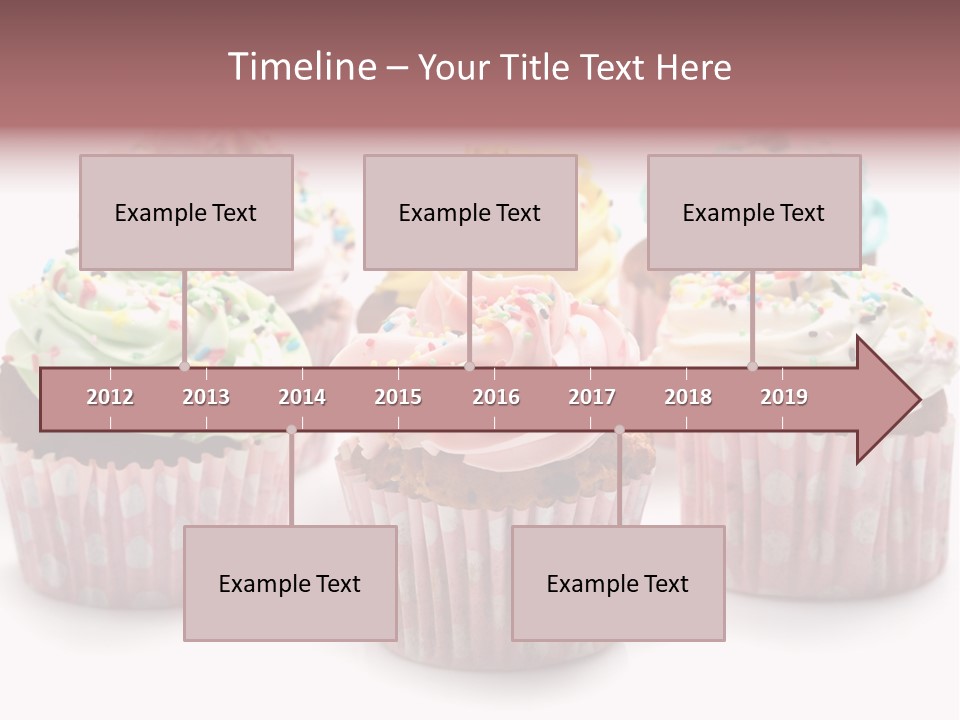 Cupcake Food Red PowerPoint Template