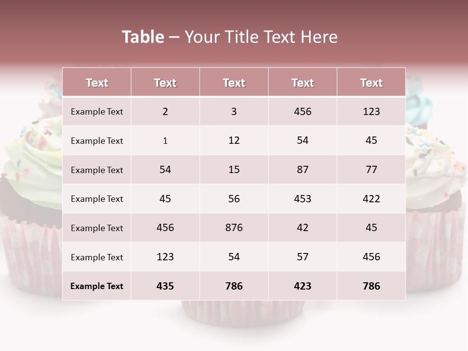 Cupcake Food Red PowerPoint Template