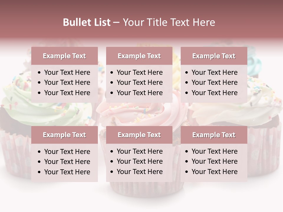 Cupcake Food Red PowerPoint Template