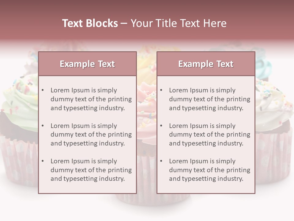 Cupcake Food Red PowerPoint Template