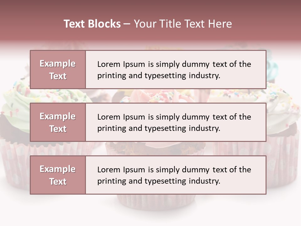 Cupcake Food Red PowerPoint Template