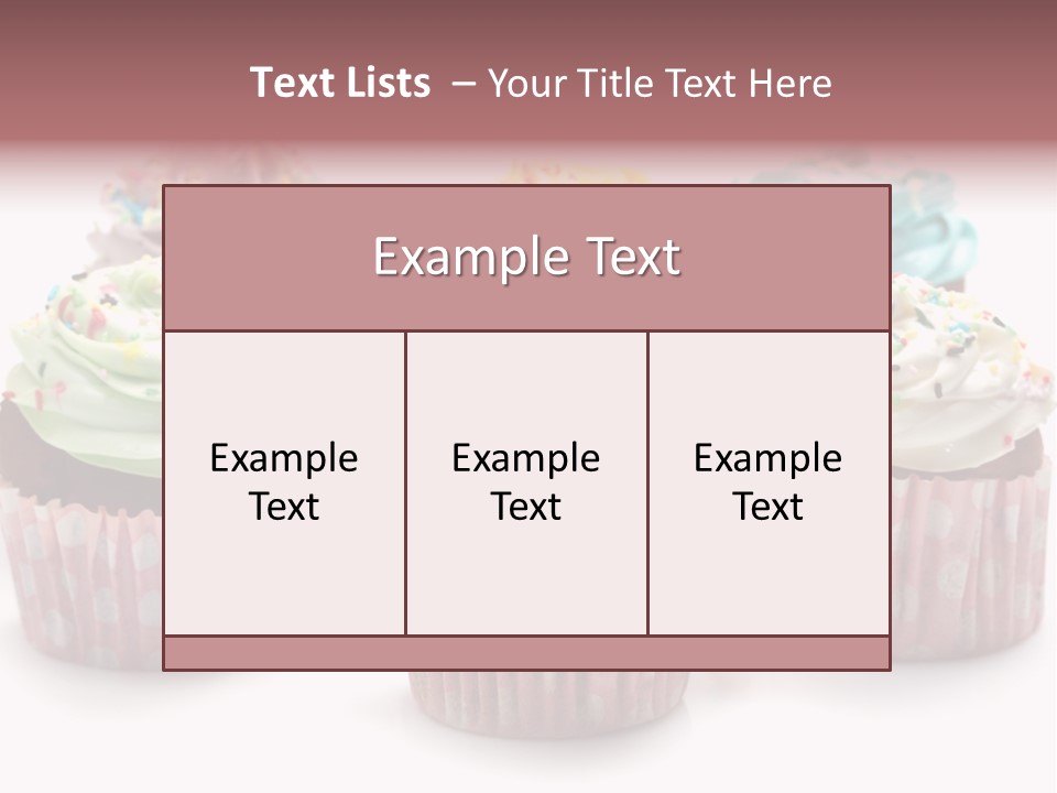 Cupcake Food Red PowerPoint Template