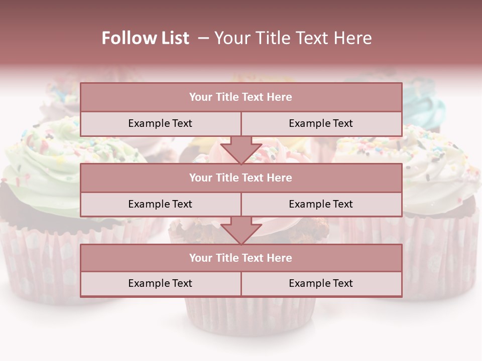 Cupcake Food Red PowerPoint Template