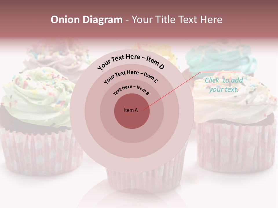 Cupcake Food Red PowerPoint Template