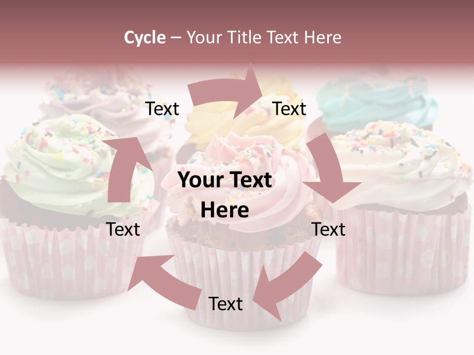 Cupcake Food Red PowerPoint Template