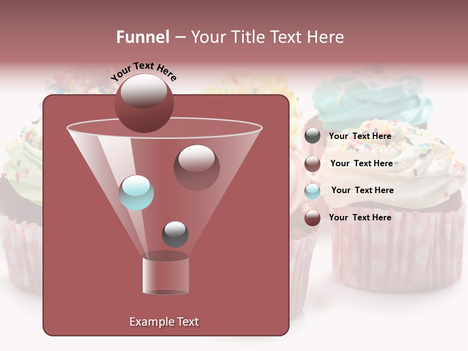 Cupcake Food Red PowerPoint Template