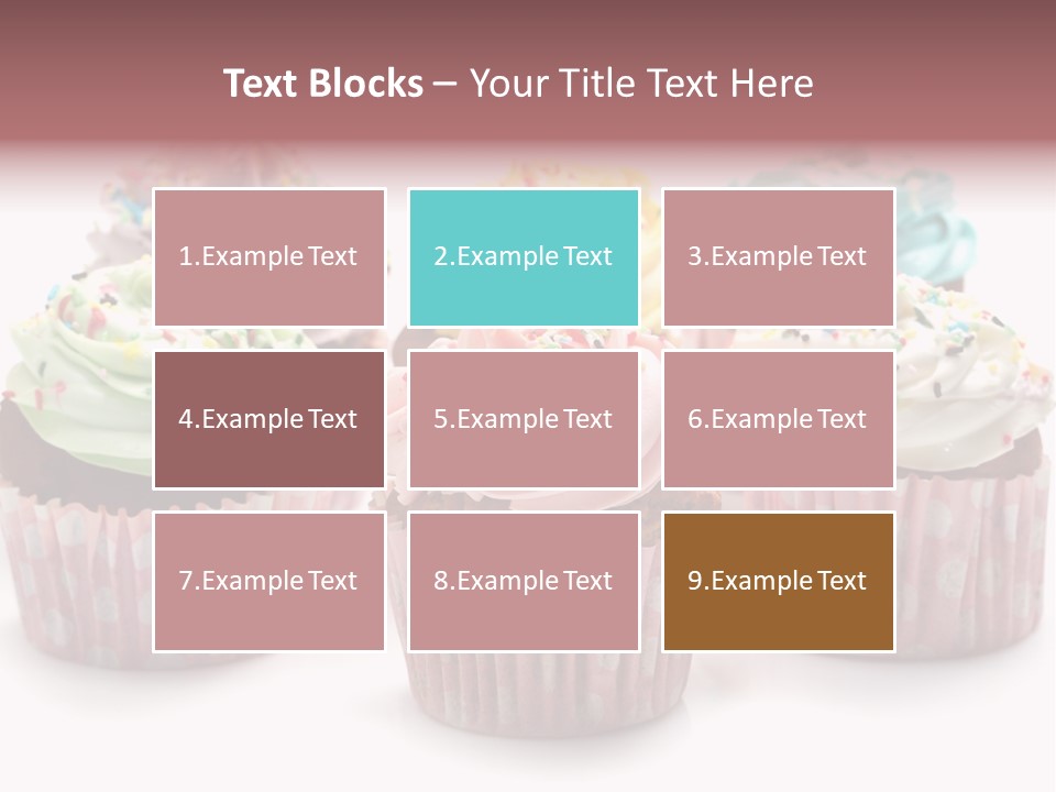 Cupcake Food Red PowerPoint Template