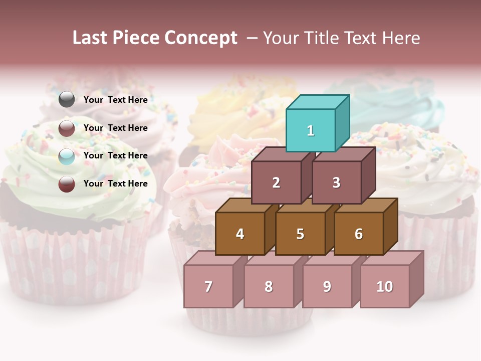 Cupcake Food Red PowerPoint Template